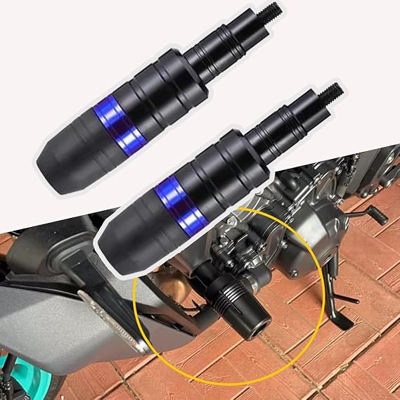 Motorcycle Frame Sliders for Triumph Street Triple R675 675 675rx 765r 765s 765r 765rs, Aluminum Motorcycle Engine Guard Protector, Exhaust Anti Crash Accessories,C-Blue