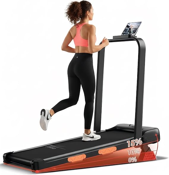 3-in-1 Foldable Under-Desk Treadmill | 2.5HP, 15% Incline, 300LB Max Load, Compact Fitness Equipment for Home & Office Use