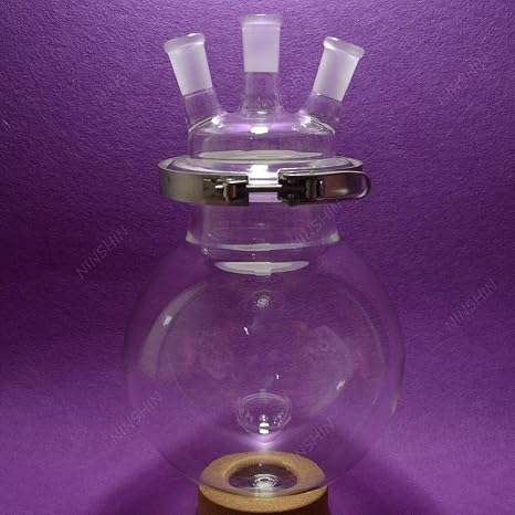 10000ML 3-Neck Reaction Flask,24/40,Separately Flask with Easily Clamp,10L Reactor