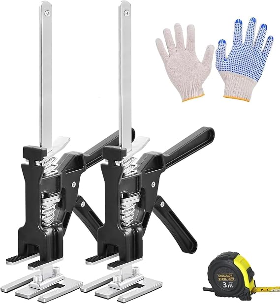 2 Pack Portable Household Labor Saving Arm Jack 254kg 560LB Lifting Tool | Multi-function height adjustment device for installing furniture, cabinets, doors and windows. Heavy-duty gear