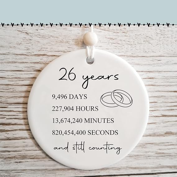 26th Wedding for Her or Him, 26 Years Marriage Gift for Couple or Parents, Pictures Anniversary Present for Wife Husband