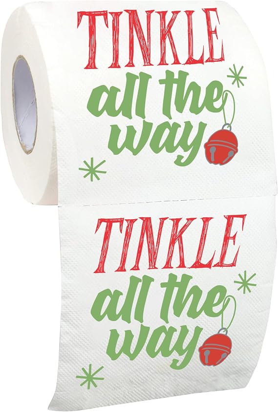 Christmas Toilet Paper Roll Tinke All The Way - Funny Toilet Paper, Funny Merry Christmas Novelty Gifts, Perfect for White Elephant and Holiday Parties - Santa, Xmas, Grinch and Holiday Gag Gifts