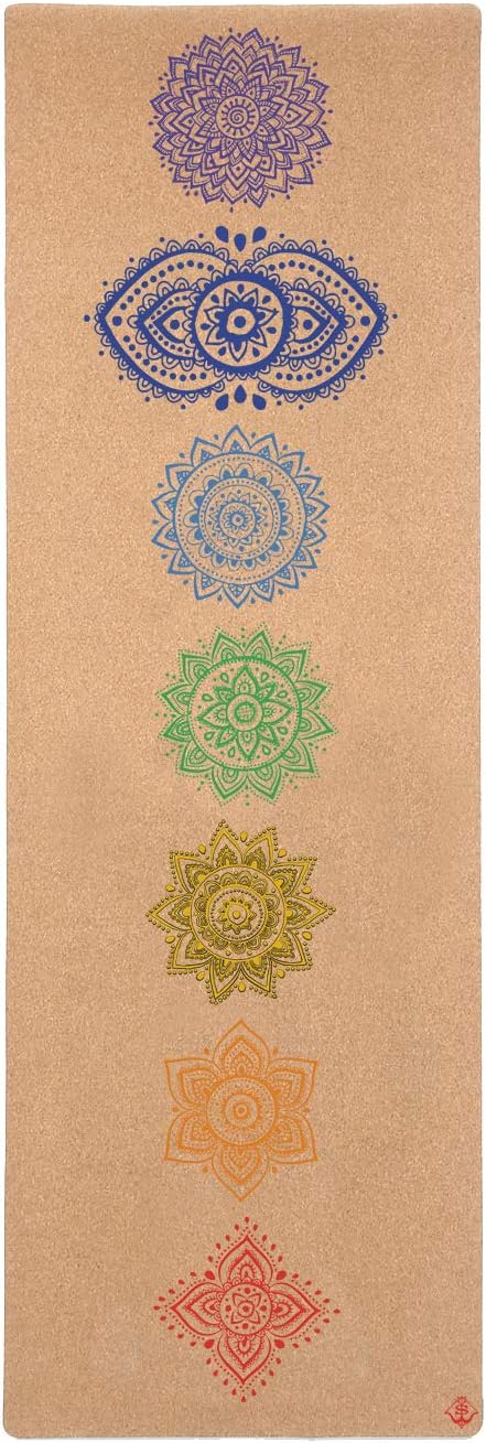 Shakti Warrior Cork Yoga Mat, Non Slip, 72 x 24 Inch, 3mm Thick