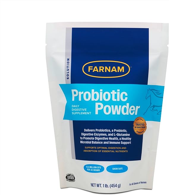 Farnam Probiotic Powder for Horses, Daily Digestive and Immune Supplement