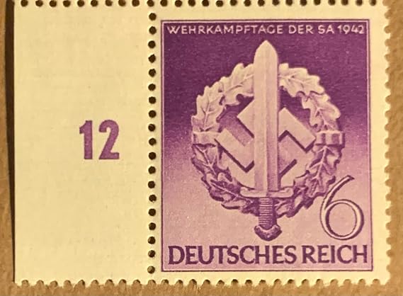 Bubbacare 1942 Third Reich Storm Troopers Postage Stamp, Catalog No 528 Y