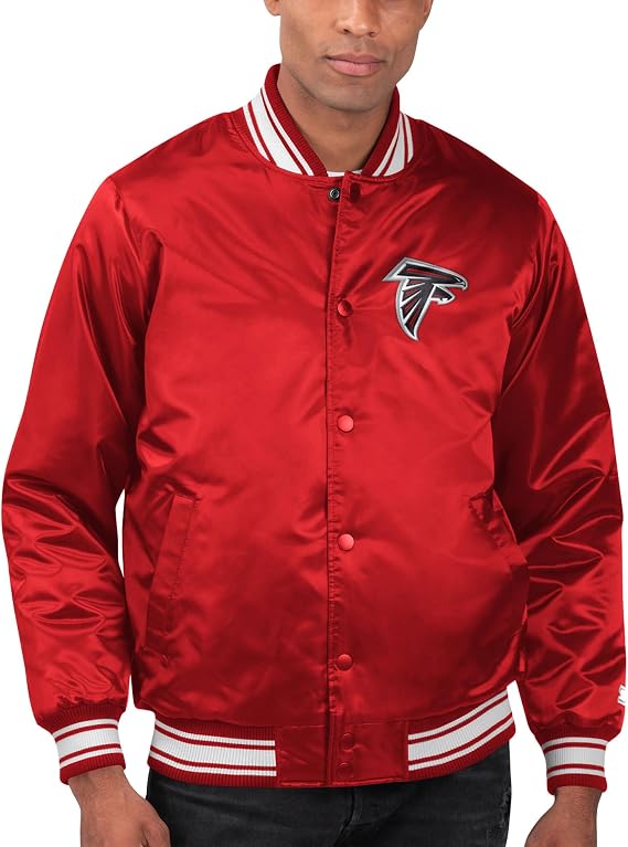 STARTER Men's NFL Locker Room Satin Varsity Full-Snap Jacket