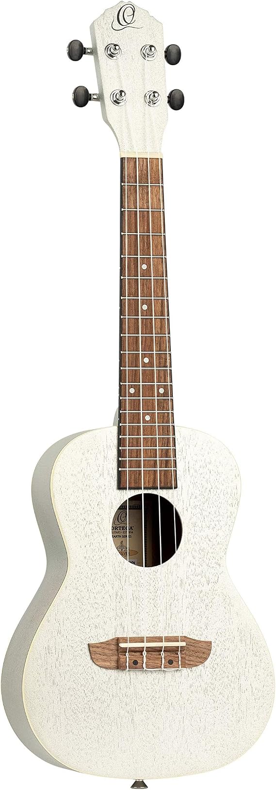 Ortega Guitars, 4-String Earth Series Concert Ukulele, Right, Silver, Acoustic (RUSILVER)