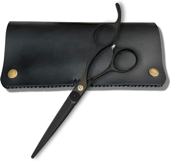 Saki Shears Chisai 6" Matte Black Hair Cutting Scissors - Professional Barber Shears, 440C Stainless Steel, Sharp Convex Edge, Anti-Glare Finish