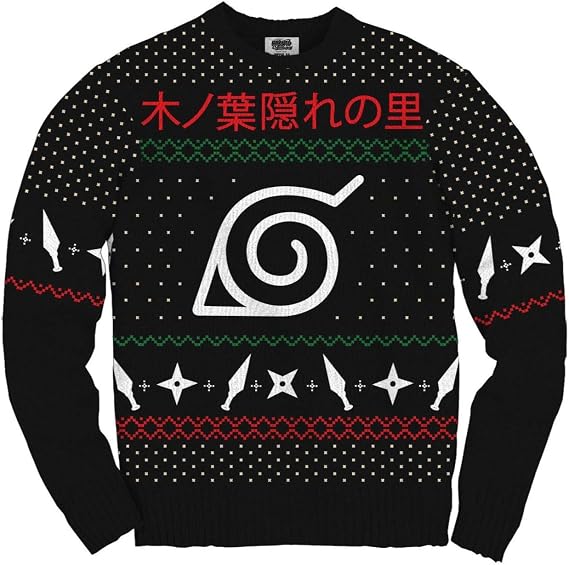 Ripple Junction Naruto Shippuden Christmas Holiday Anime Adult Crew Neck Sweater Officially Licensed