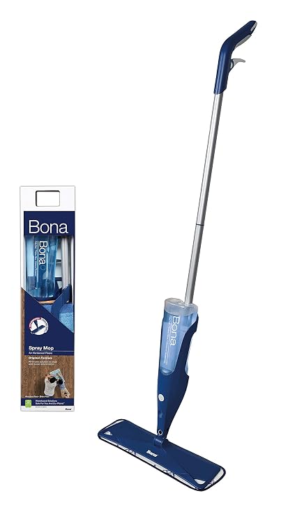 Bona Hardwood Floor Spray Mop - Includes Wood Floor Cleaning Concentrate(makes 34 Fl Oz) and Machine Washable Microfiber Cleaning Pad - Dual Zone Cleaning Design for Faster Cleanup