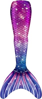 DNFUN Mermaid Tails for Swimming for Adults,Women,Teens,No Monofin,No Fin