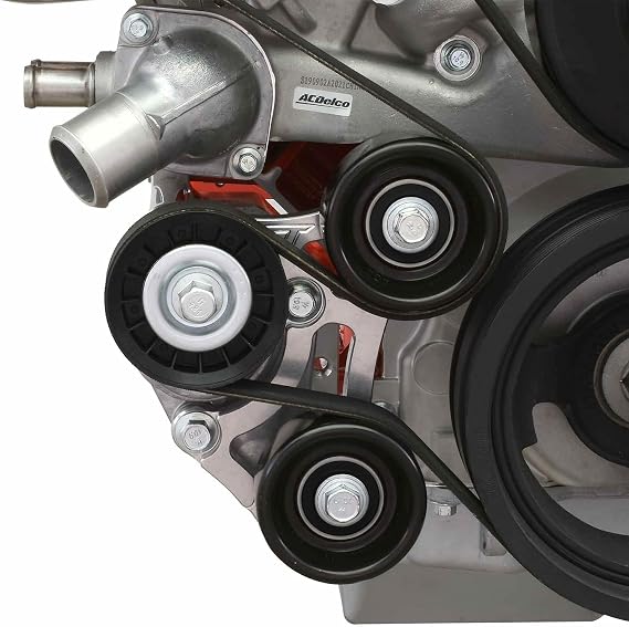 ICT Billet LS Truck Spacing Tight Fit Sanden 7176 A/C Compressor Bracket Kit Includes Automatic Tensioner for Turbo Headers AC SD7 Air Conditioning Compatible with LQ4 LQ9 L33 LR4 LSX 551137-LS71-3