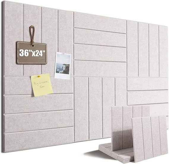 Cork Board Bulletin Board 36" x 24" Cork Boards for Walls Pin Board Office Decor Board Cork Board for Office Decorations Corkboard Vision Board Wall Panels Felt Board Wall Panel Cork Large 12 Pack