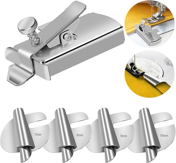 TIGARI Magnetic Seam Guide for Sewing Machine, Sewing Rolled Hemmer Foot 7/8/9/10mm, Sewing Supplies Accessories