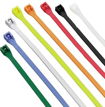 Calterm 73242 7 in. Assorted, Nylon Cable Tie, 100 Pack
