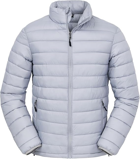 Puffer Jacket Men Puffy Down Jacket Quilted Packable Coat