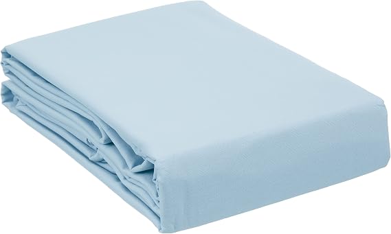 Crown Basic Ranforce Plain 100% Cotton Duvet Cover, Blue, Double