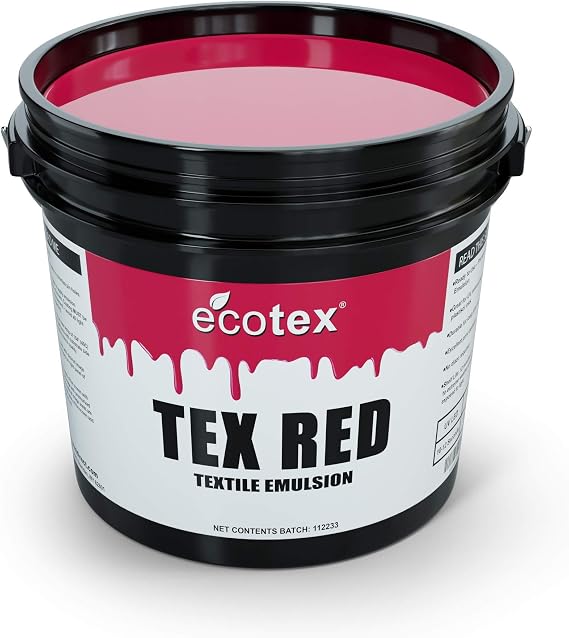 Ecotex Tex-Red Pre-Sensitized Screen Printing Emulsion, Photo Emulsion,Pt | Premixed And Pre-Sensitized Photo Emulsion - No Diazo Needed, Compatible With Plastisol And UV Ink, 12 Month Shelf Life - Pt