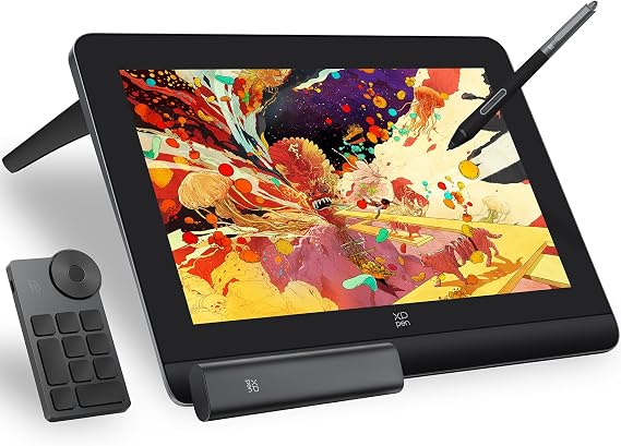 XPPen Artist Pro 14 (Gen 2) Drawing Tablet with 14 Inch Display for PC Anti-reflective screen 16384 pressure levels battery-free pen with stand mini keypad for Windows macOS and Android