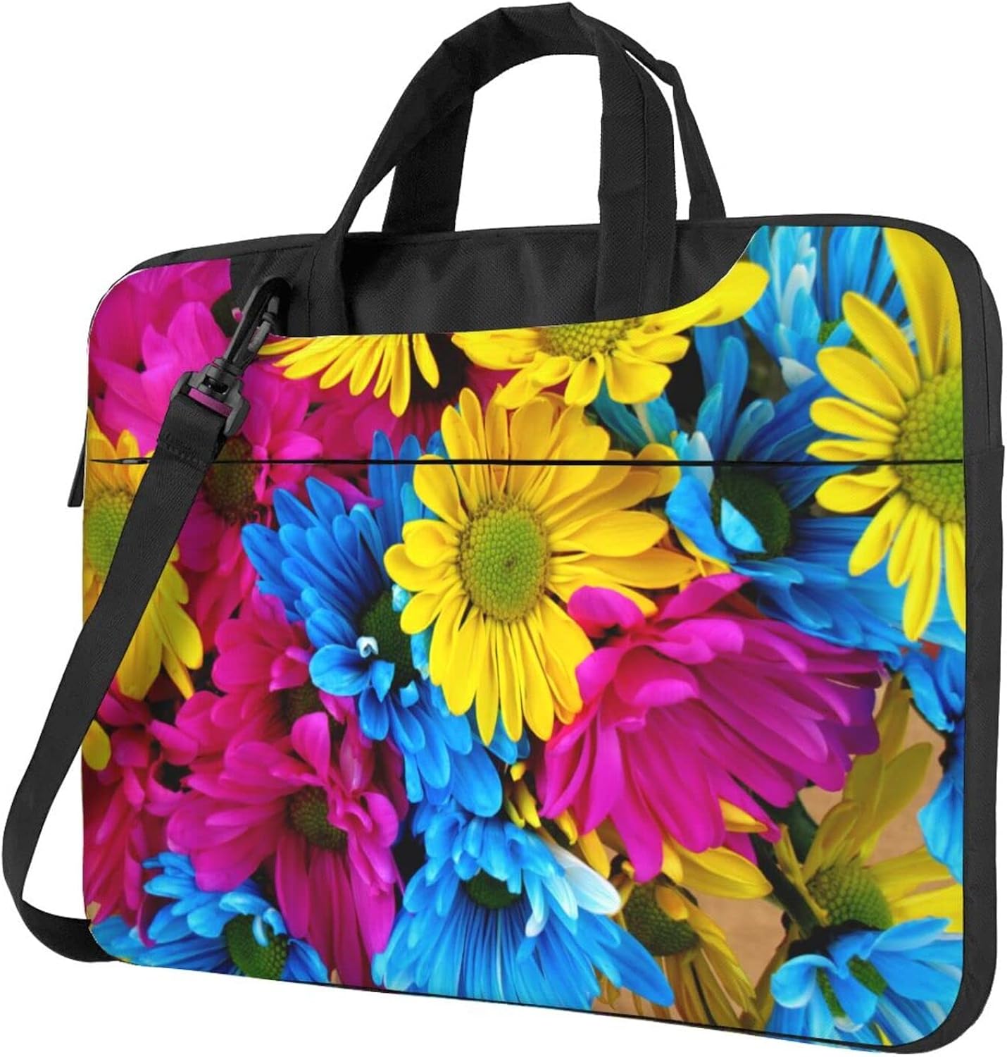 Multi Flower-1 Laptop Sleeve Briefcase Cover Case Bag Shoulder Bag Computer Notebook Messenger Bag