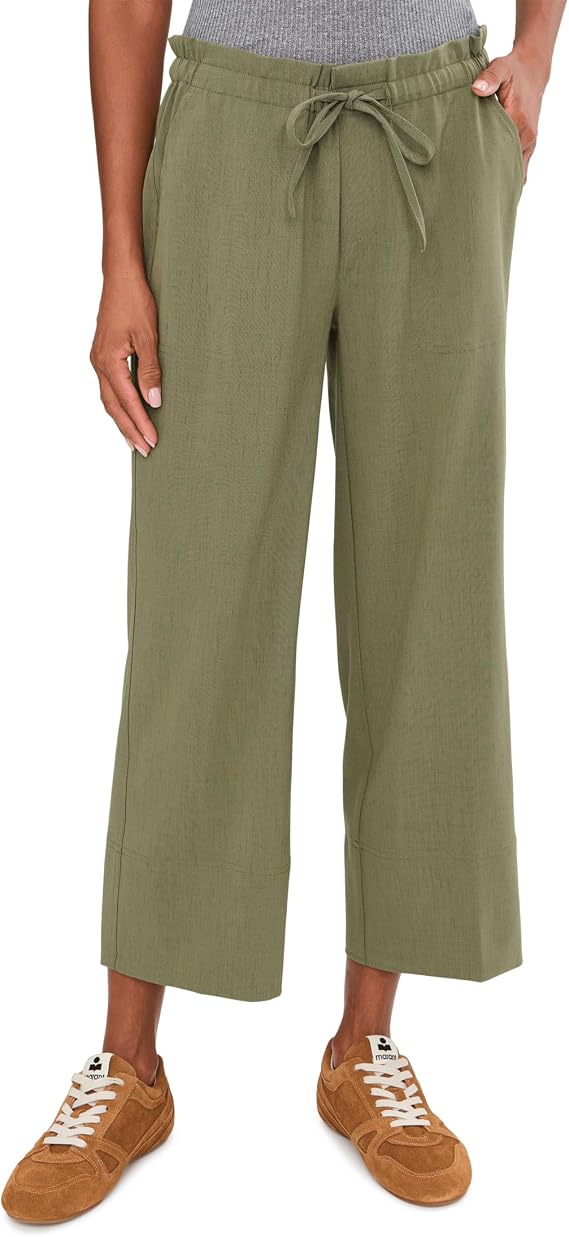 Liverpool Women's Pull on Tie Waist Wide Leg Ankle Pant 26"