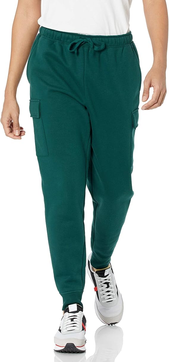 Amazon Essentials Men's Relaxed Fit Cargo Fleece Jogger Sweatpants with Drawstring