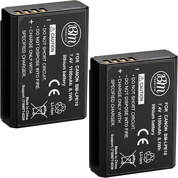 BM Premium 2-Pack of LP-E10 Batteries