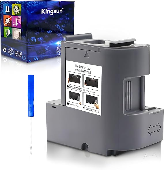 T04D100 EP-04D1 Ink Maintenance Box Compatible with ET-3710 ET-3750 ET-3760 ET-3830 ET-3850 ET-4850 WF-2860 XP-5100 ET-M1000 ST-3000 Printers