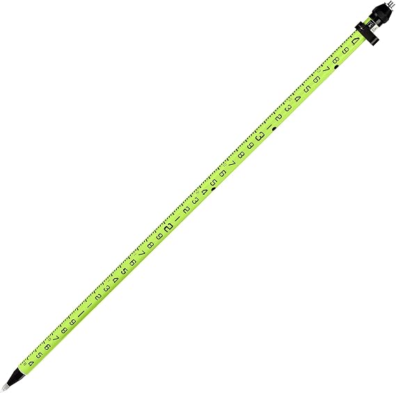 AdirPro 3-Position Snap-Lock Rover Rod Aluminum GPS Pole 1 Piece Design with Outer GT Graduations for Land Surveying & Engineering - RTK GPS/GNSS Accessory (Green)
