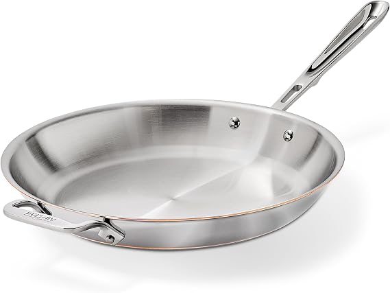 All-Clad Copper Core Stainless Steel 12" Fry Pan, Made in the USA | Unmatched heat control and precision, Elegant Design, Large Frying Pan, Induction Compatible, Oven Safe up to 600F