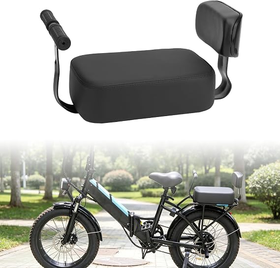 JERBOR Rear Seat with Back for Lectric XP (1.0/2.0/3.0), Step-Thru, XPremium, XP Lite 2.0, Passenger Seat Kids with Backrest, Soft Rear Seat Safety Saddle Child Accessories for Lectric