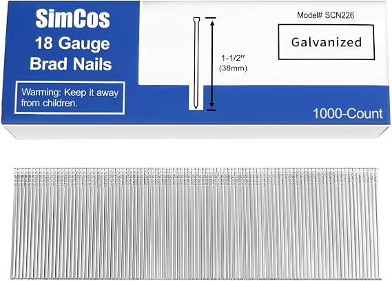 18 Gauge Brad Nails 1-1/2 Inch,1000-Pack