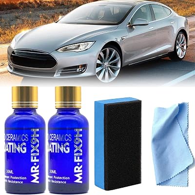 9H Nano High Gloss Ceramic Car Coating Kit, Anti-scratch Car Liquid Glass Coating, Car Hardness Super Hydrophobic Paint Sealant Protection, Car Fix Care Coating Agent