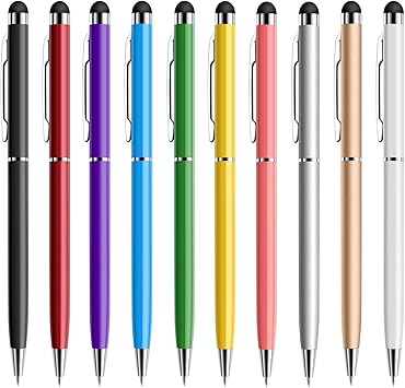 Stylus Pens for Touch Screens, StylusHome 10 Pack Universal 2 in 1 Capacitive Stylus Pen for iPad iPhone Tablets Samsung Galaxy All Universal Touch Screen Devices