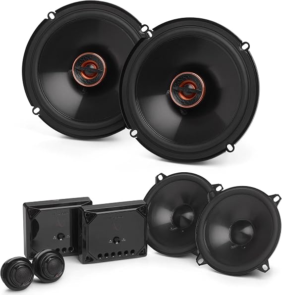 Infinity Reference Series REF607FSL 6.5" Shallow Mount Coax (Pair) with REF507CF 5.25" 2-Way Component Set (Pair)