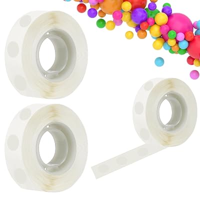 Natipo 600PCS Glue Balloon Dots, Removable Sticky Spots, Extra Strong Glue Dots Double Sided for Birthday Party, Wedding, Christmas Decorations and DIY Scrapbooking Craft