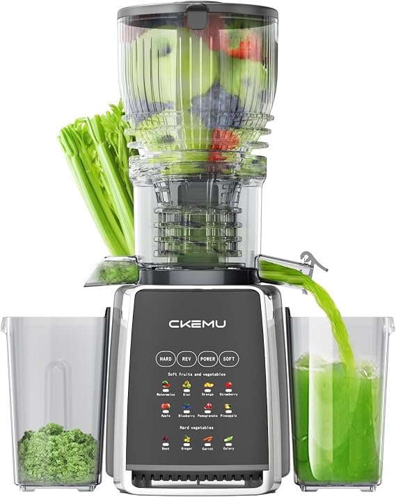Cold Press Juicer 5.8" Extra-Wide Feed Chute | Max Nutrient Retention | Slow Masticating Juicer for Whole Fruits & Vegetables