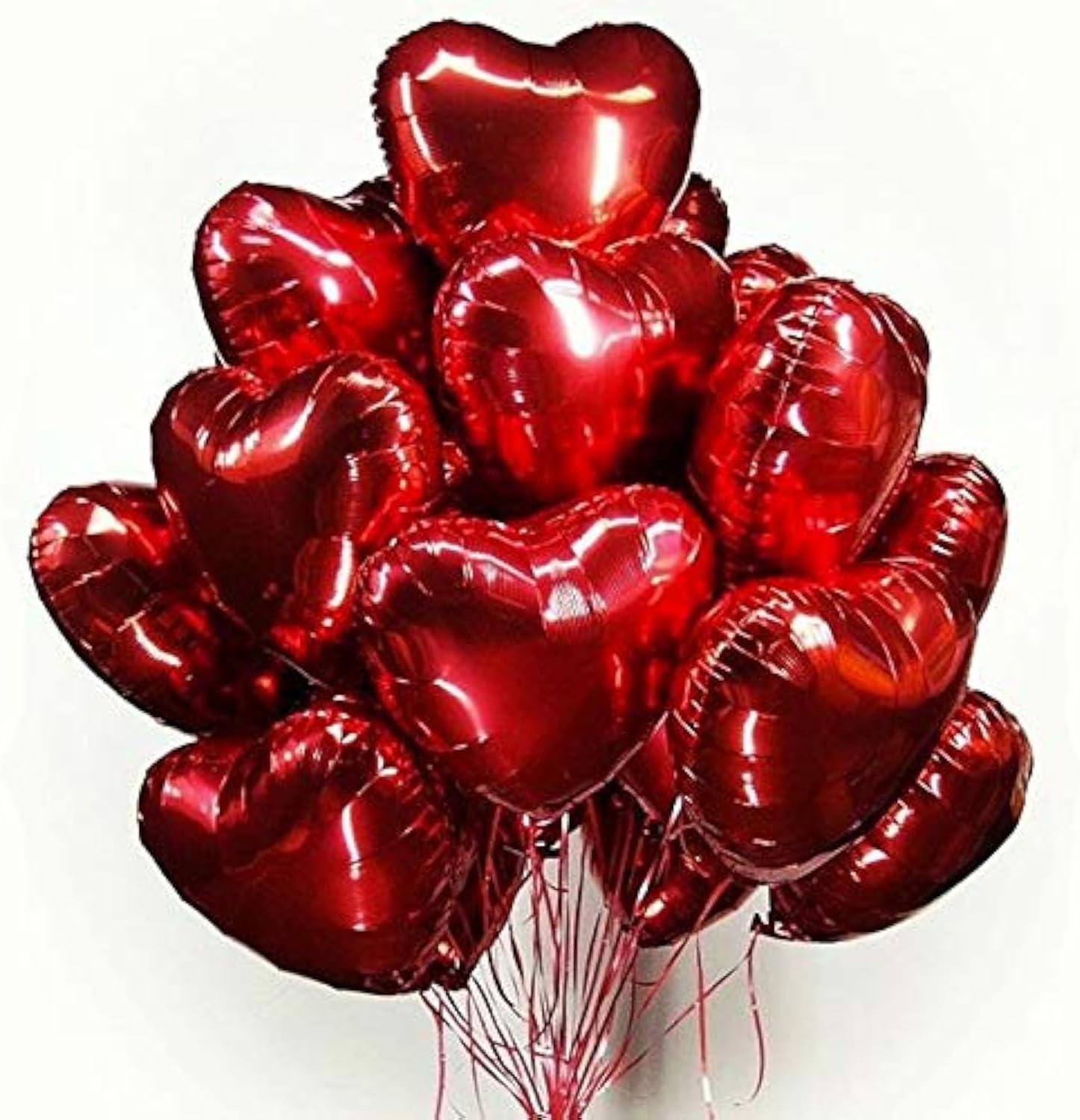 30 pcs Red Heart Balloons 18 Foil Love Balloons Mylar Balloons, heart balloons Valentines Day Decorations Balloons for Valentines Day,Propose wedding Party Backdrop Birthday Party Supplies