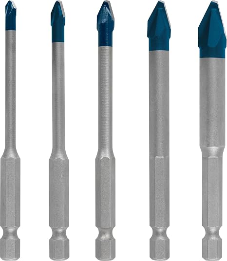 Bosch Professional 5-piece Expert HEX-9 HardCeramic Drill Bit Set (Hard tiles, Ø 4-10 mm, Accessory Rotary Drill/Screws)