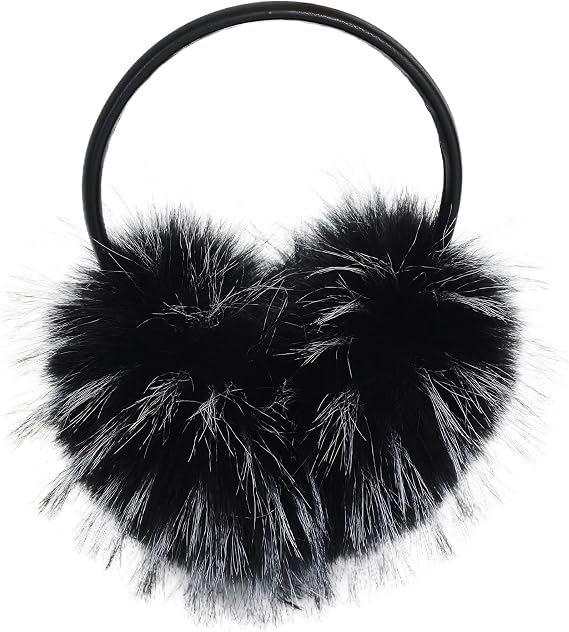 Women's Faux Fur Ear Muffs For Winter Women - Warm Faux Fur Fuzzy Ear Muffs Windproof Cold Weather Ear Warmers