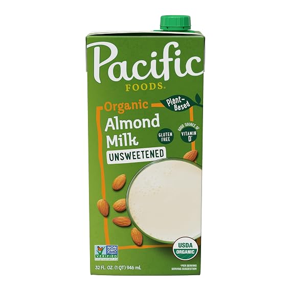 Pacific Foods Organic Unsweetened Almond Milk, 32 Fl Oz