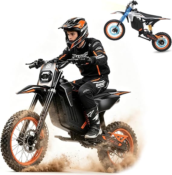 Y88 Electric Dirt Bike for Adults, 48V 30Ah Battery, 3000W Motor, 34 MPH Speed, 50KM Range, 330 Lbs Load Capacity, Hydraulic Brakes