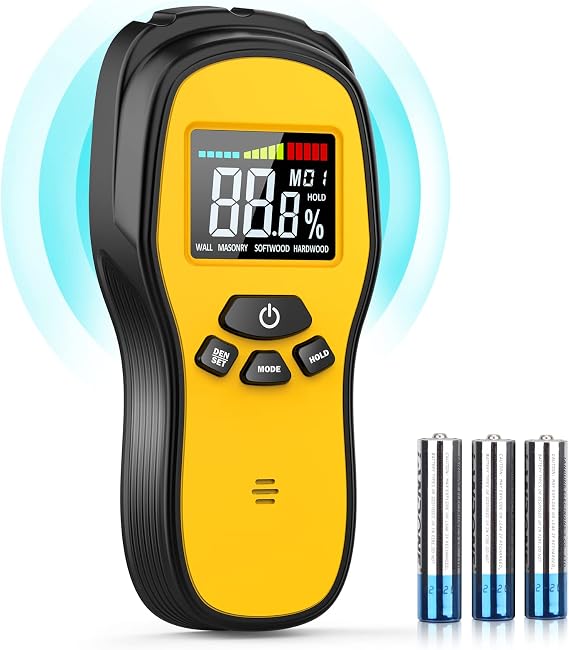 Pinless Moisture Meter, Digital Wood Moisture Meter for Lumber & Drywall