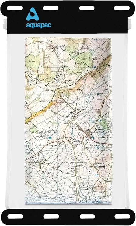 Aquapac Waterproof Map Holder, Small | Clear Plastic Waterproof Map Case For Outdoor Activities, Hiking, Kayaking, Camping Accessories etc., Small 20x30cm