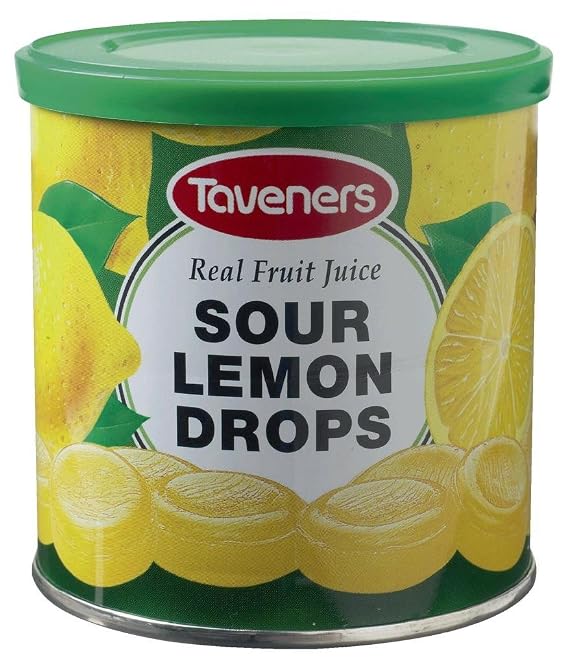 Taveners Sour Lemon Drops, 7 Ounce Tin