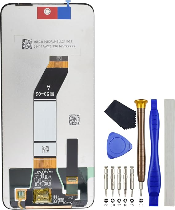 Full LCD Digitizer Touch Screen Assembly Replacement for Xiaomi Redmi Note 11 4G Redmi 10 Including Tool Kit Black 6.5"
