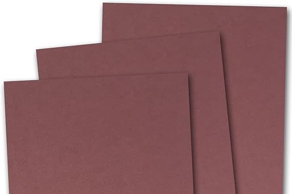 Blank Basic 4x6 Flat Card Invitations (50 Pack, Burgundy)