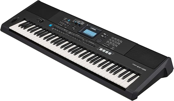 YAMAHA 76 Keys Touch Sensitive Advanced Portable Keyboard with Power Adapter PSREW425 Black