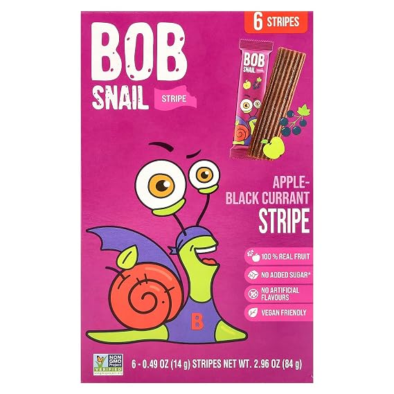 Bob Snail Apple Black Currant Fruit Stripes, 84 GR