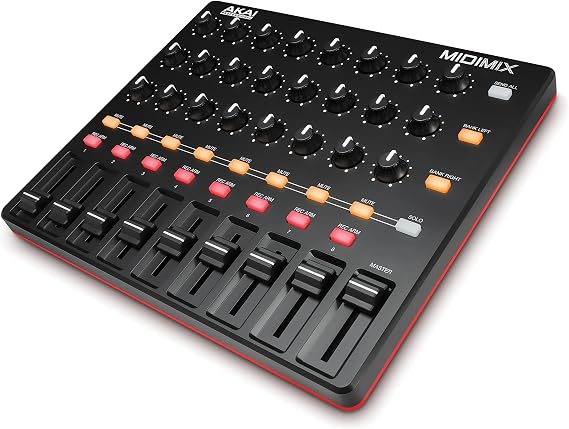 Akai Professional MIDImix USB MIDI Mixer Controller | 24 Knobs, 16 Buttons, and Assignable Faders for Hands on DAW Control, for Music Production and Home Studios